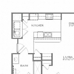 2 Bedroom, 1 Bathroom